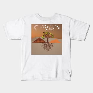 Nature, starts and the moon Kids T-Shirt